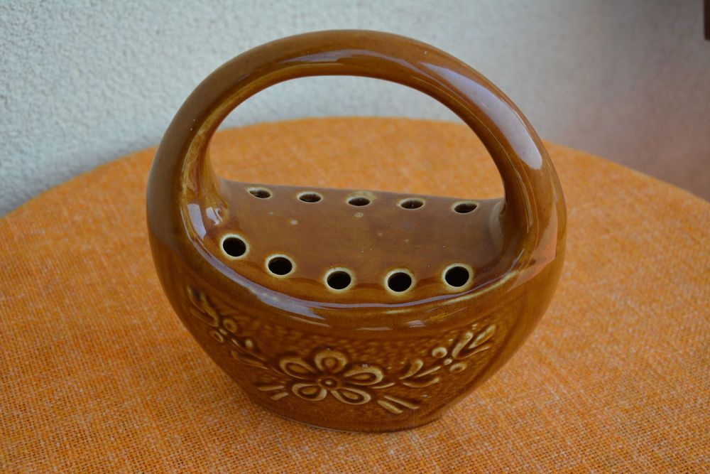 Wazon ceramiczny "Koszyk" PRL