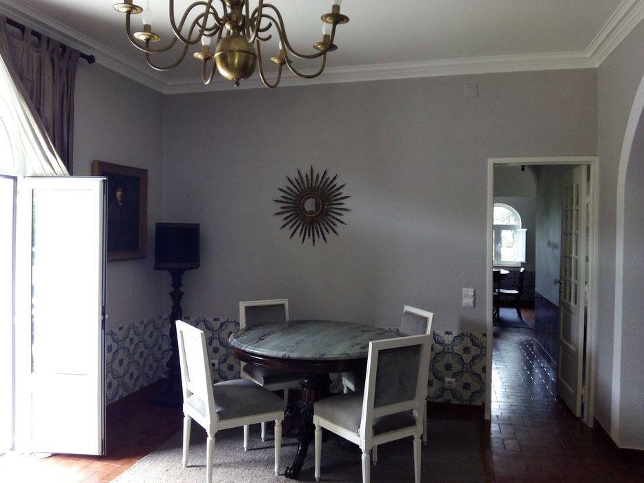 Quatro cadeiras veludo cinza