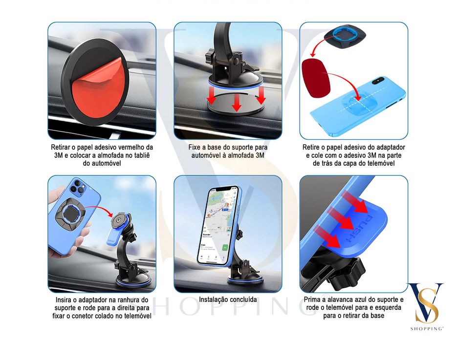 Suporte telemóvel género Quad Lock para automóvel