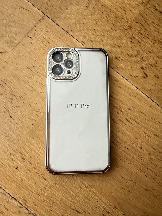 Прозорий чохол з камінчиками на Айфон 11 про Iphone 11 pro
