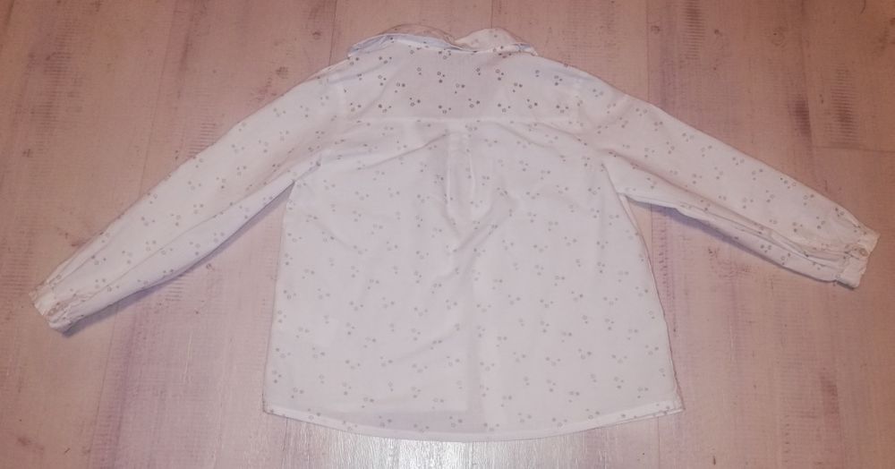 Biała koszula w gwiazdki r. 116