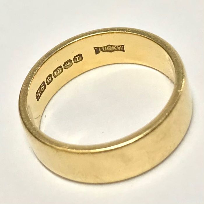 Złota OBRĄCZKA damska ŚLUBNA 18K cudna MASYWNA r10