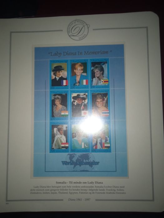 Klaser Princess od Wales DIANA 72 znaczki