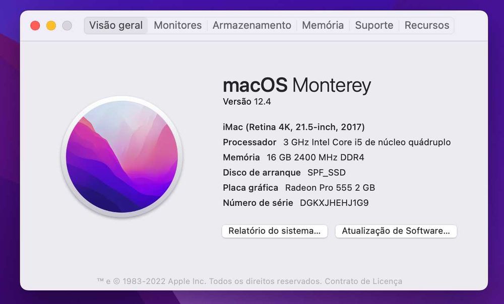 iMac em excelente estado com conector de memória