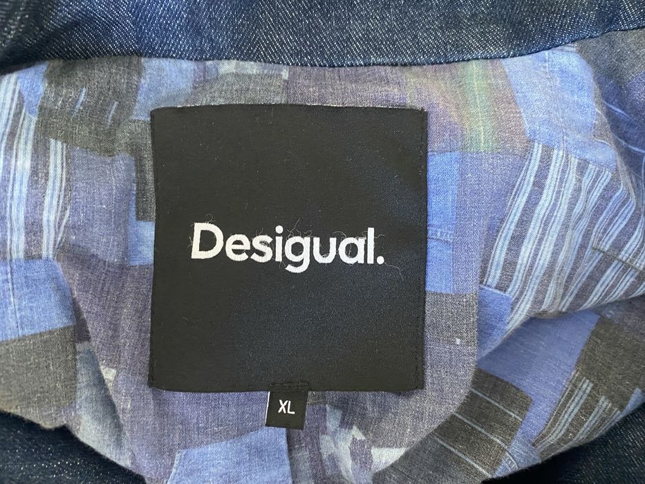 desigual marynarka jeansowa męska xl patchwork kroj męska kurtka casual 2023