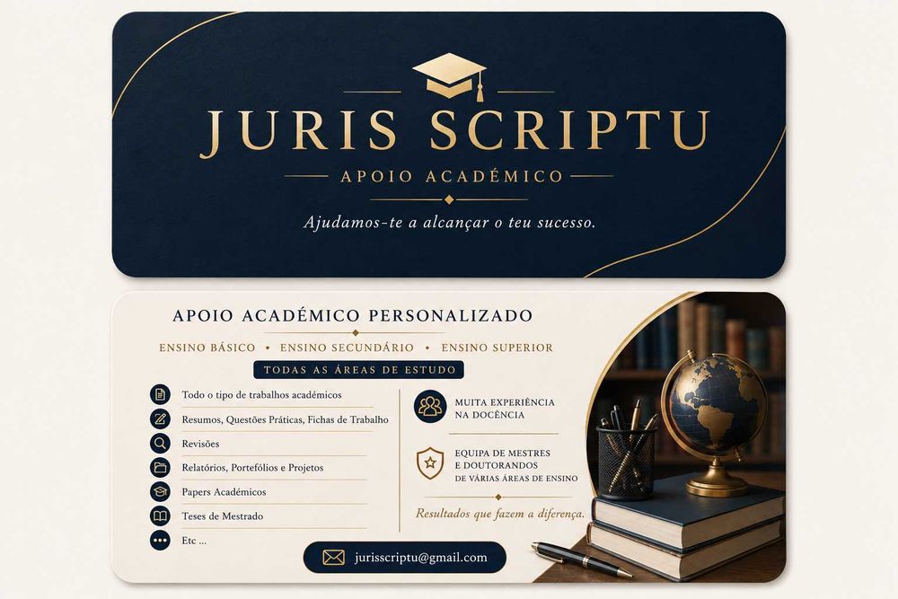 Apoio Académico Personalizado - Trabalhos Escolares - Ensino Básico, Secundário e Superior