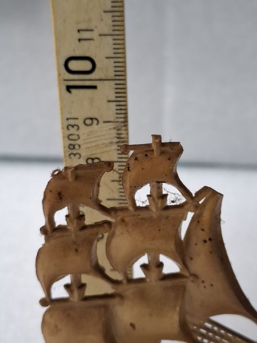 Międzyzdroje żaglowiec plastikowy pamiątka prl