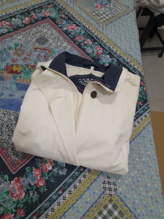 Parka unisexo, perola e azul marinho da campus society