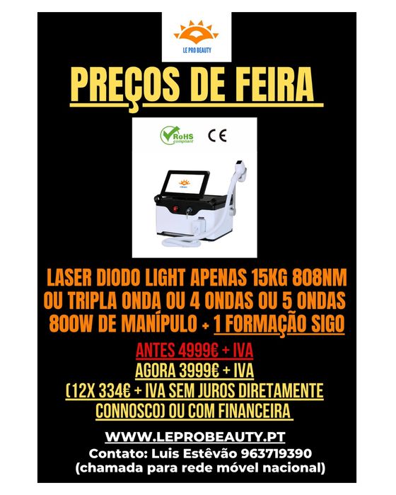 Laser Diodo 5 ondas 15 kg +2 anos garantia + Curso Dgert