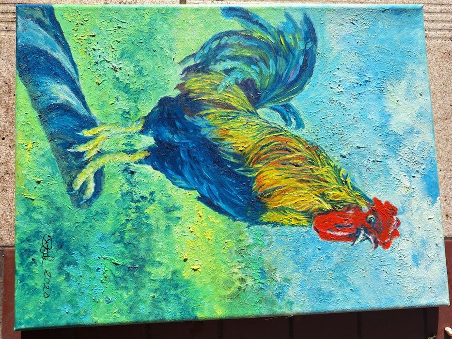 Kogut2 obraz olejny 30/40cm