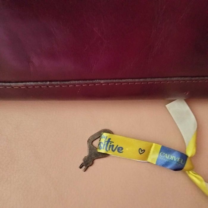 Pasta executivo em pele genuína (com chave)