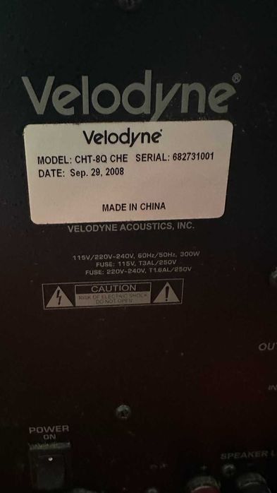 Subwoofer Velodyne  CHT-8Q 180 W (RMS)