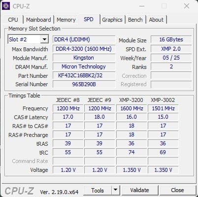 Оперативная память Kingston Fury ddr4 32gb (2x16) 3200MHz CL16