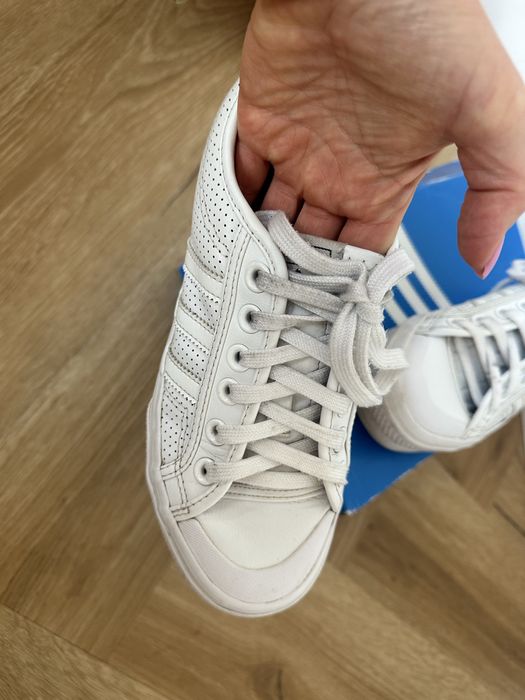 Damskie sneakersy Adidas Nizza platform, 38 biale