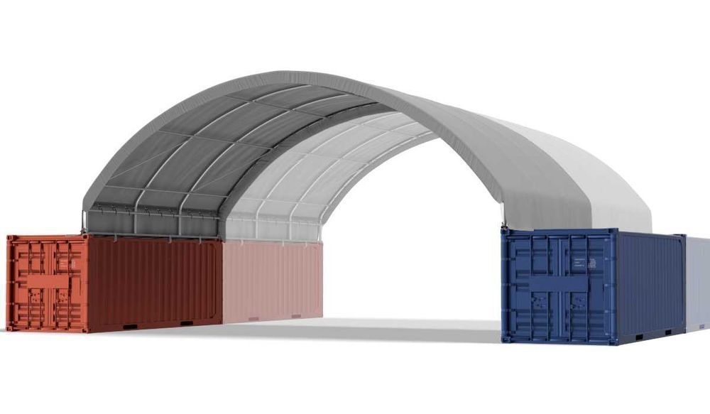 12x18m Namiot na KONTENERy zadaszenie Wiata namiotowa 720 DAS