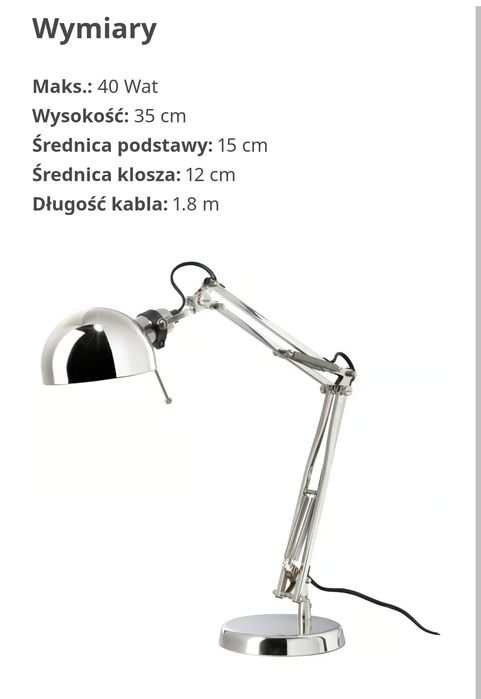 Lampka biurkowa (IKEA)