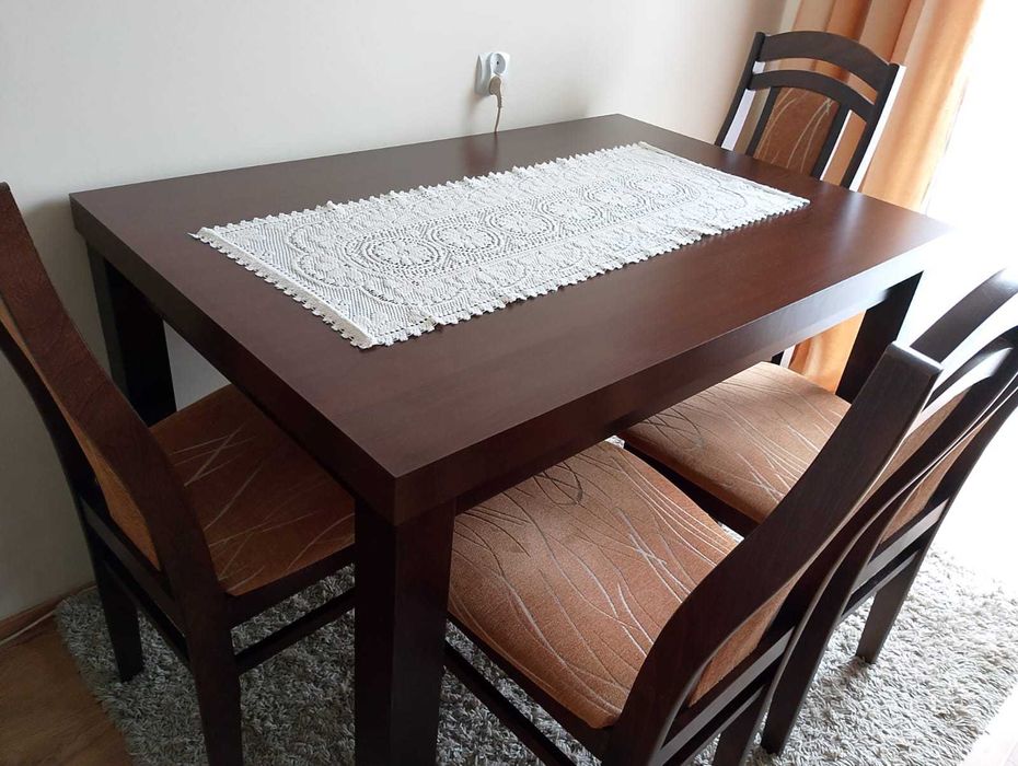 stół + 4 krzesła - stół 80x120