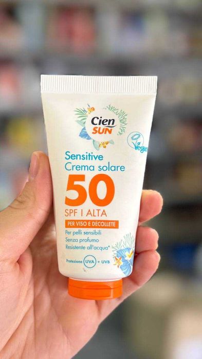 Сонцезахисний крем Cien Sun чутливий тіло,лице 30 і 50 SPF
