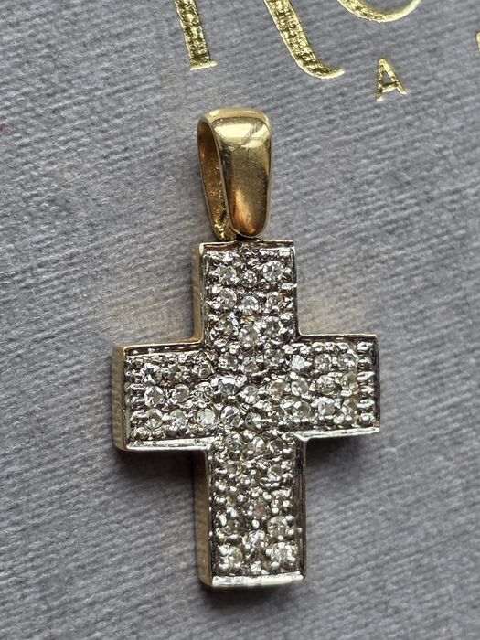 Krzyżyk 50x Diamenty 0.35ct Złoto 585 WYCENA
