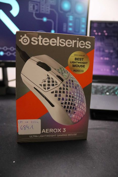 Steelseries Aerox 3 myszka USB Type-C Optyczny 8500 DPI (6841)