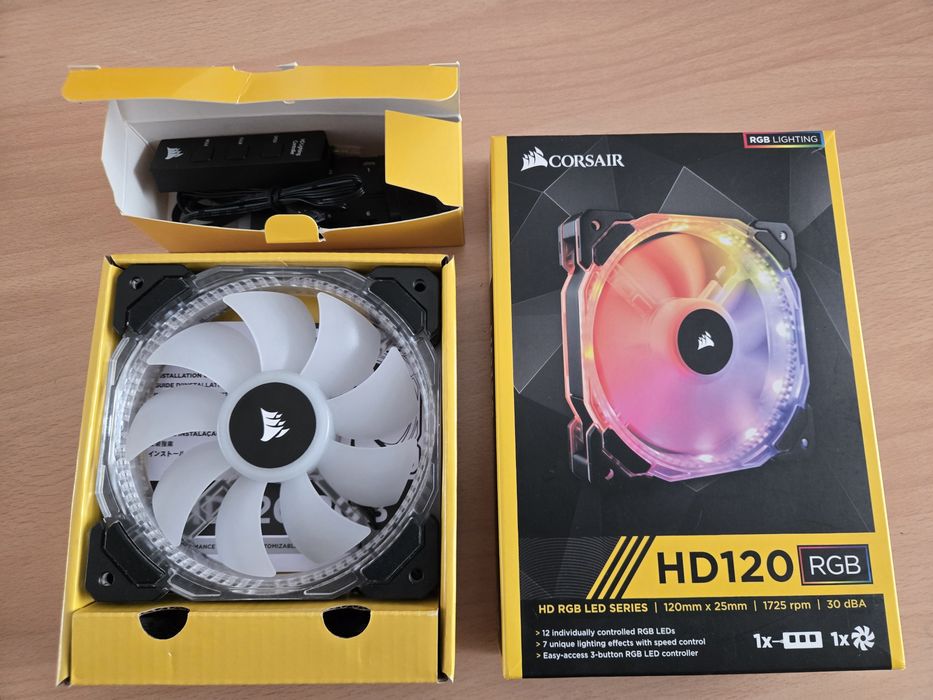 Corsair HD120 c/controlador ventoinha fan pc computador  gaming RGB Icue