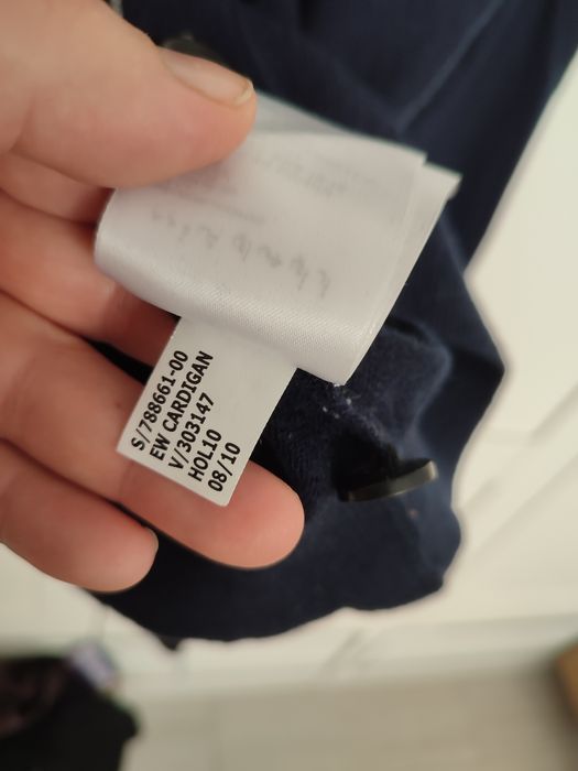 S Banana Republic granatowy sweter rozpinany, extra fine merino