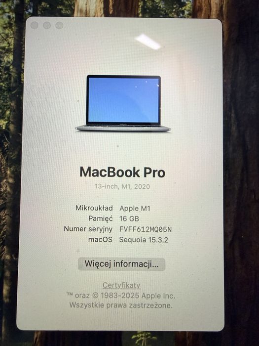 MacBook Pro 13" M1 | 16 GB RAM  | FV 23% | Bardzo dobry stan