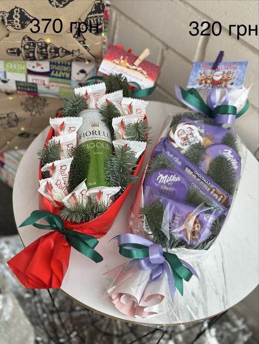 Новорічний подарунок різдвяний з Кіндер Рафаелло