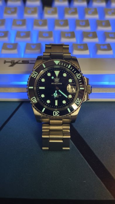 Часы Steeldive 1953. Хомаж  Seiko Submariner механика NH35 japan 300м , сапфир