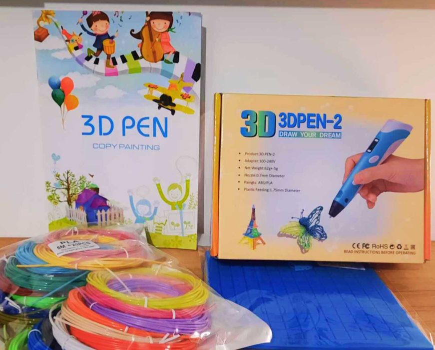 ZABAWKA Długopis 3d Ogromny zestaw - wkłady, dodatki, mata! PREZENT