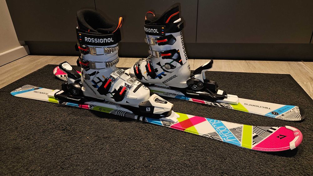 Narty TECNOPRO SWEETY 100cm Buty Rossignol HERO JR65 20,5