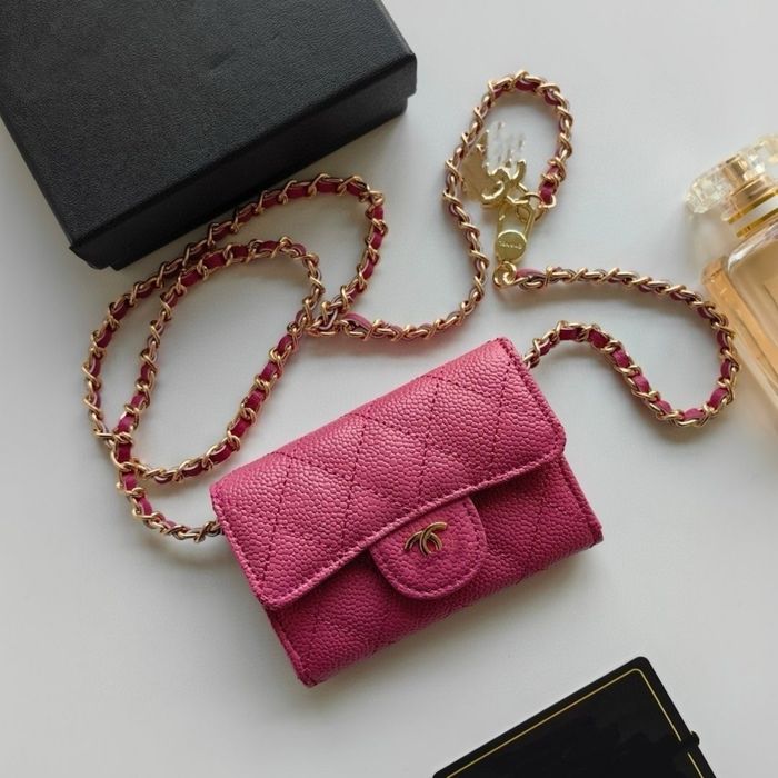 Мікро-сумочка гаманець на ланцюжку Chanel шанель на пояс шкіра Kelly