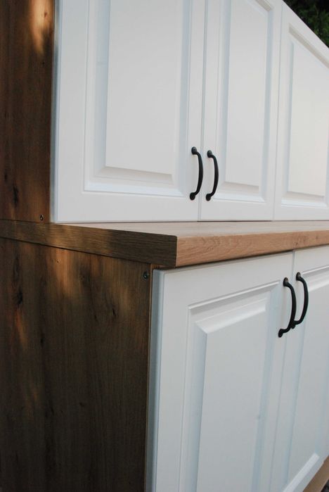 Meble kuchenne Białe/Artisan MDF frezowany - Nowe - styl Prowansalski