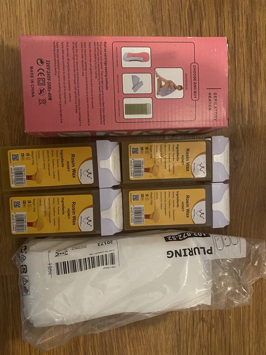 Depilator + 5 zapasow wosku + paski