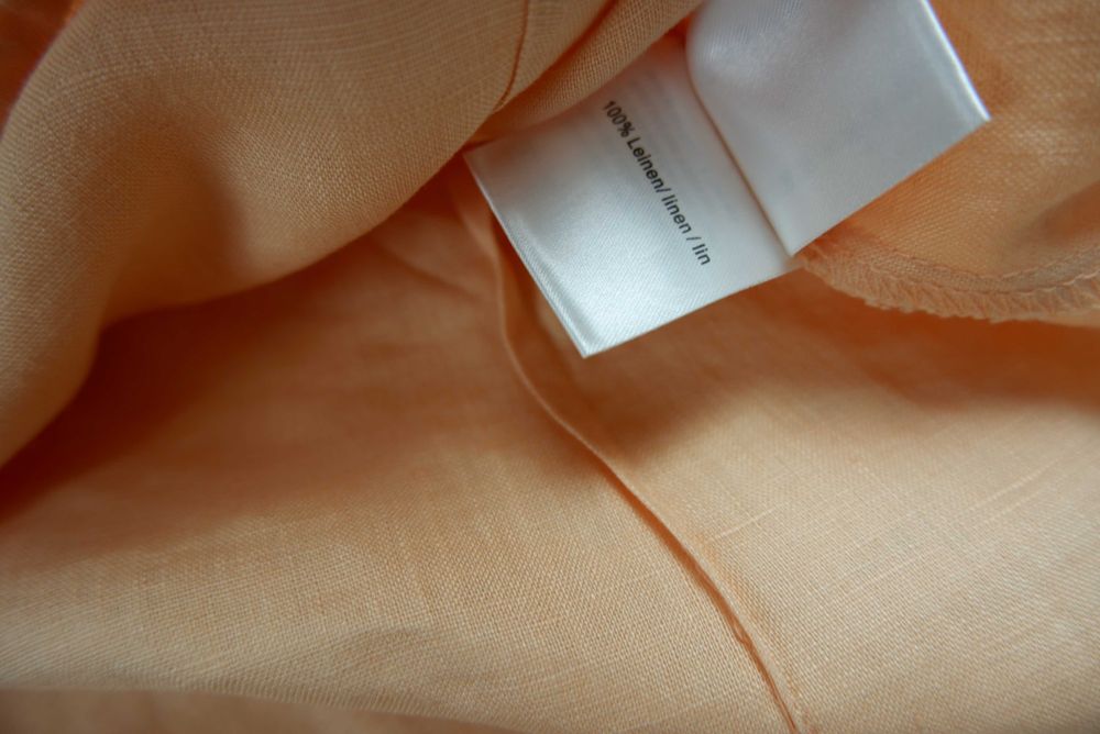 Рубашка блуза блузка лён персиковая пудровая льняная льон бежевая