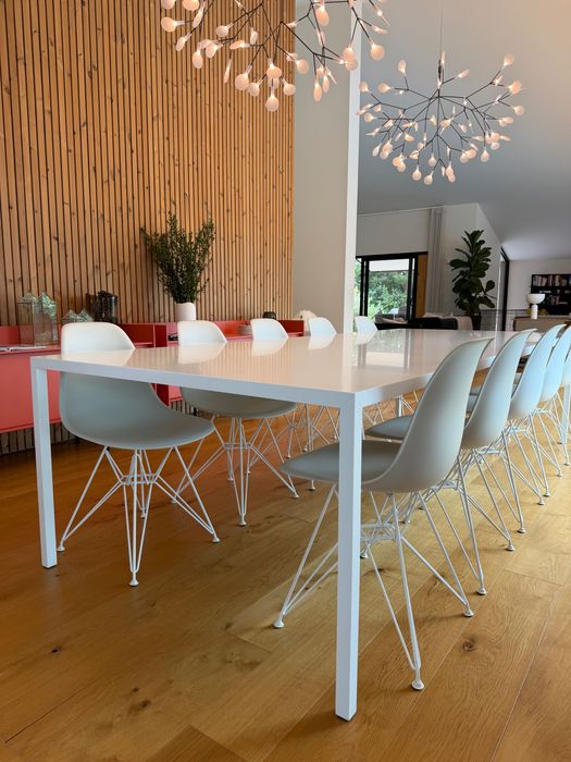 MDF Italia- Marca de Luxo. Mesa de Jantar  Branca 300 x 120. Como novo