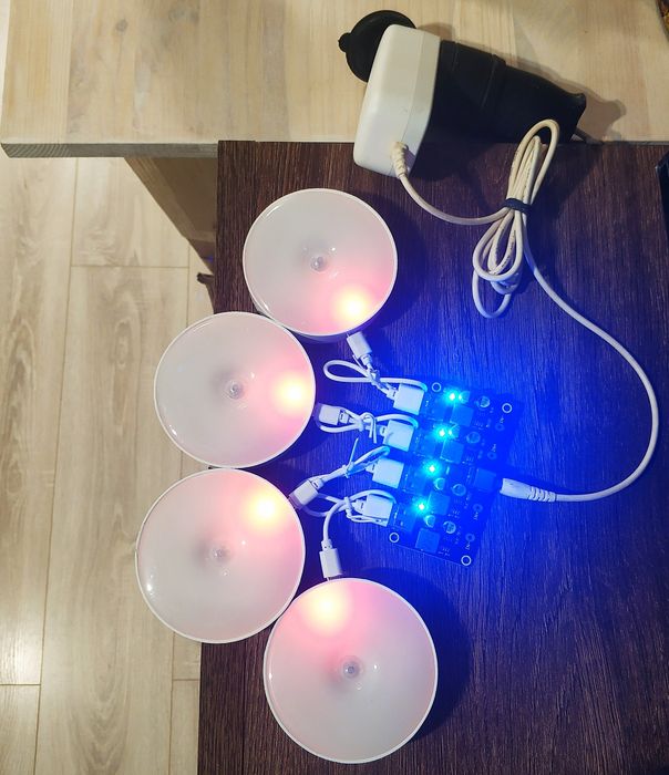 QC3.0 2.0 USB (4шт.) DC-DC понижающий модуль быстрой зарядки 6-32V.