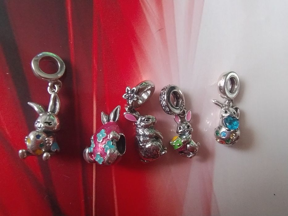 Charm's Charms zawieszka do bransoletki srebro zajączek wielkanocny