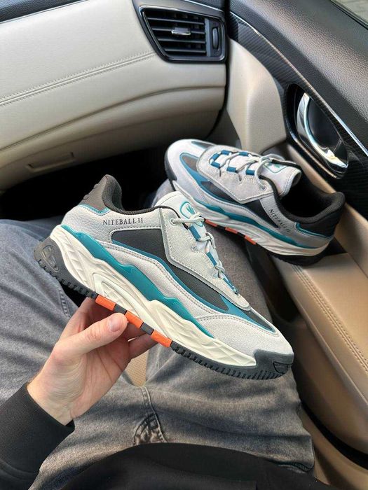 Кросівки Adidas Niteball ll White Turquoise premium