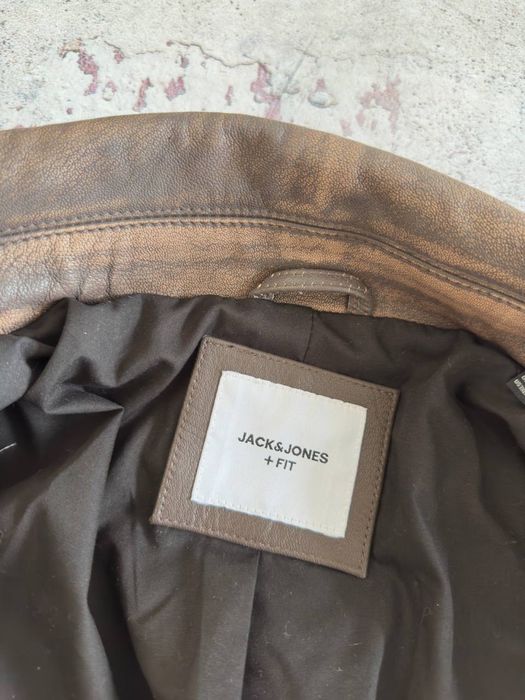 Новая кожаная куртка Jack & Jones оригинал Размер 3XL