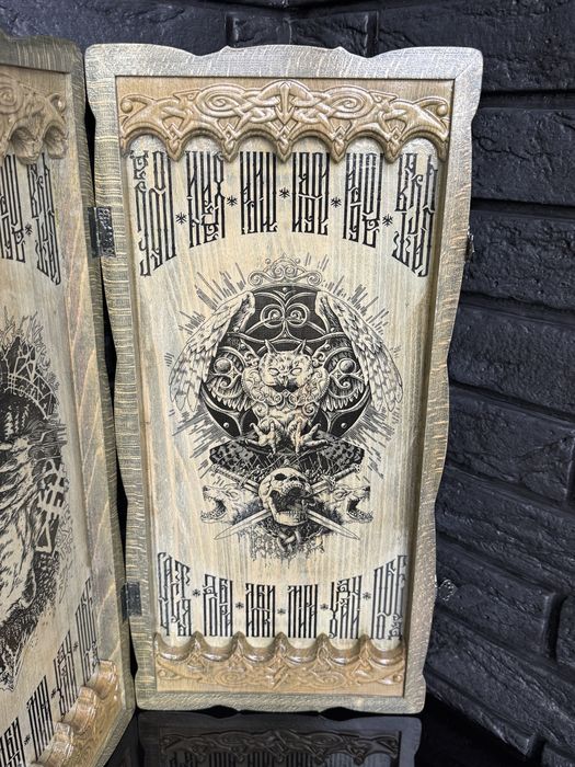 Резные деревянные нарды Викинги | Скандинавская мифология