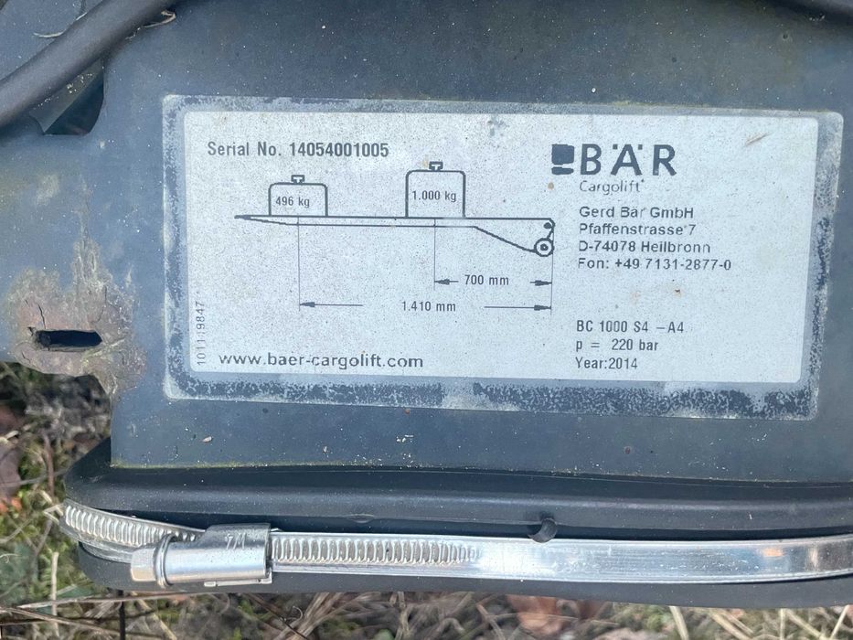 Winda załadowcza, podest ruchomy 24v BAR