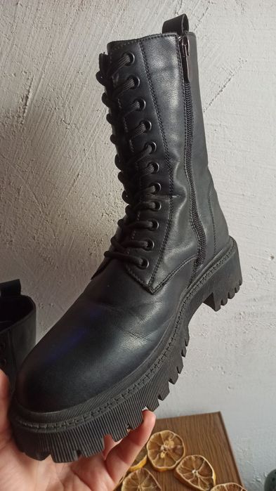 Шкіряні теплі сапоги