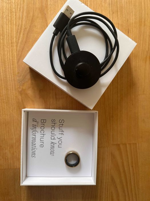 Oura Ring Gen3 Horizon Gold – Tamanho 8 + Carregador /Size 8 + Charger