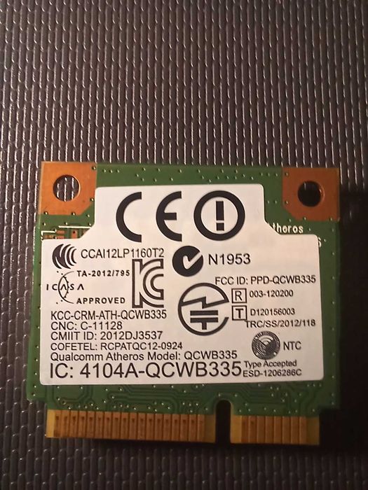 Wi-Fi модуль Qualcomm Atheros QCWB335 / Dell DW1705 mini PCI-E