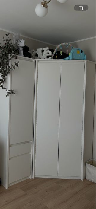 Szafa narożna + komoda  + pojedynczy słupek