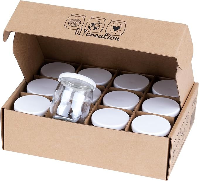 DIY Creation Bob szklany słoiczek na jogurt z pokrywką 143 ml