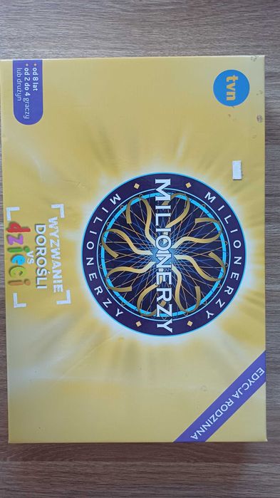 Gra planszowa milionerzy - wyzwanie dorośli VS dzieci