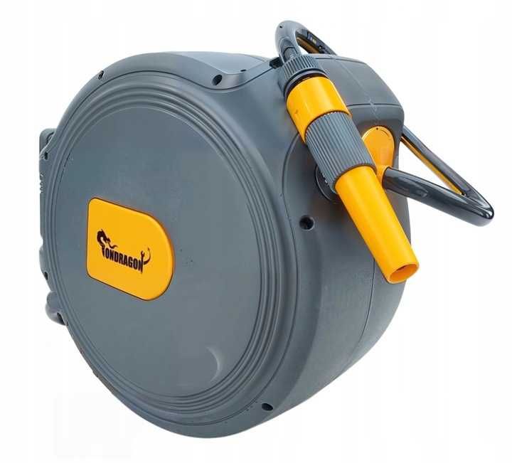 Automatyczny bęben zwijacz na wąż ogrodowy naścienny zwijak 20m 1/2