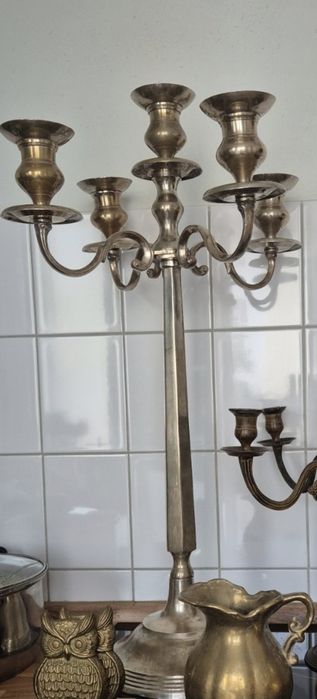 Бронзовая рамка ,старинная . Подсвечники .